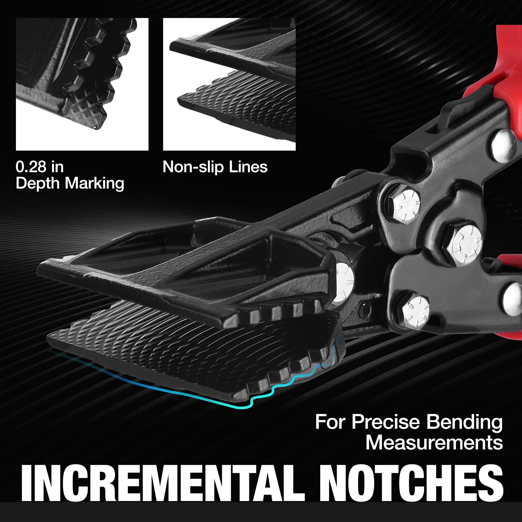 WORKPRO Hand Seamer Tool - Sheet Metal Bender -2