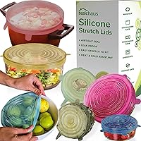 Vista 38 de Tapas elásticas de silicona reutilizables para almacenamiento de alimentos en el refrigerador, fundas elásticas resistentes al calor, tazas, latas