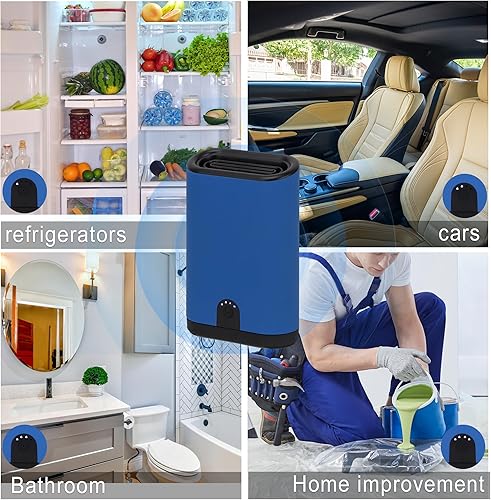 Miniatura 6 de Generador de ozono portátil purificador de aire  5000 mAh recargable, ionizador y eliminador de olores para el hogar, coche, baño, cocina, mascotas,