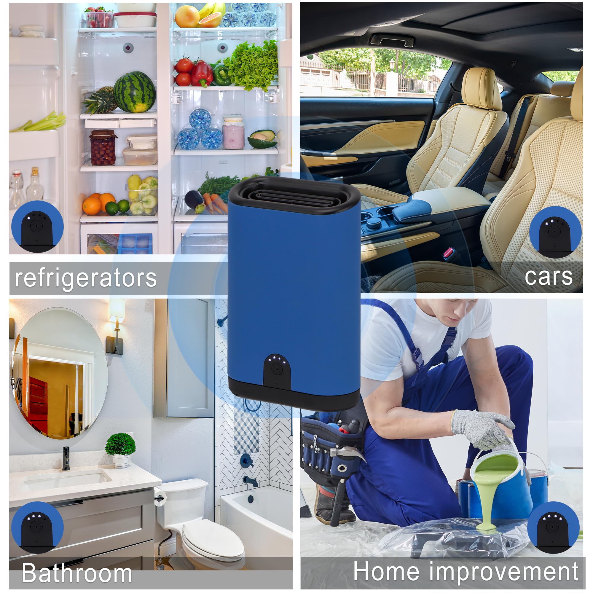 Generatore di ozono Portatile Aria Ionizzatori Eliminatore di Odori Ricaricabile Purificatore D'aria A Batteria Ozono Deodorante per Casa Auto Cucina Camera Da Letto Ufficio Pet & Sigaretta