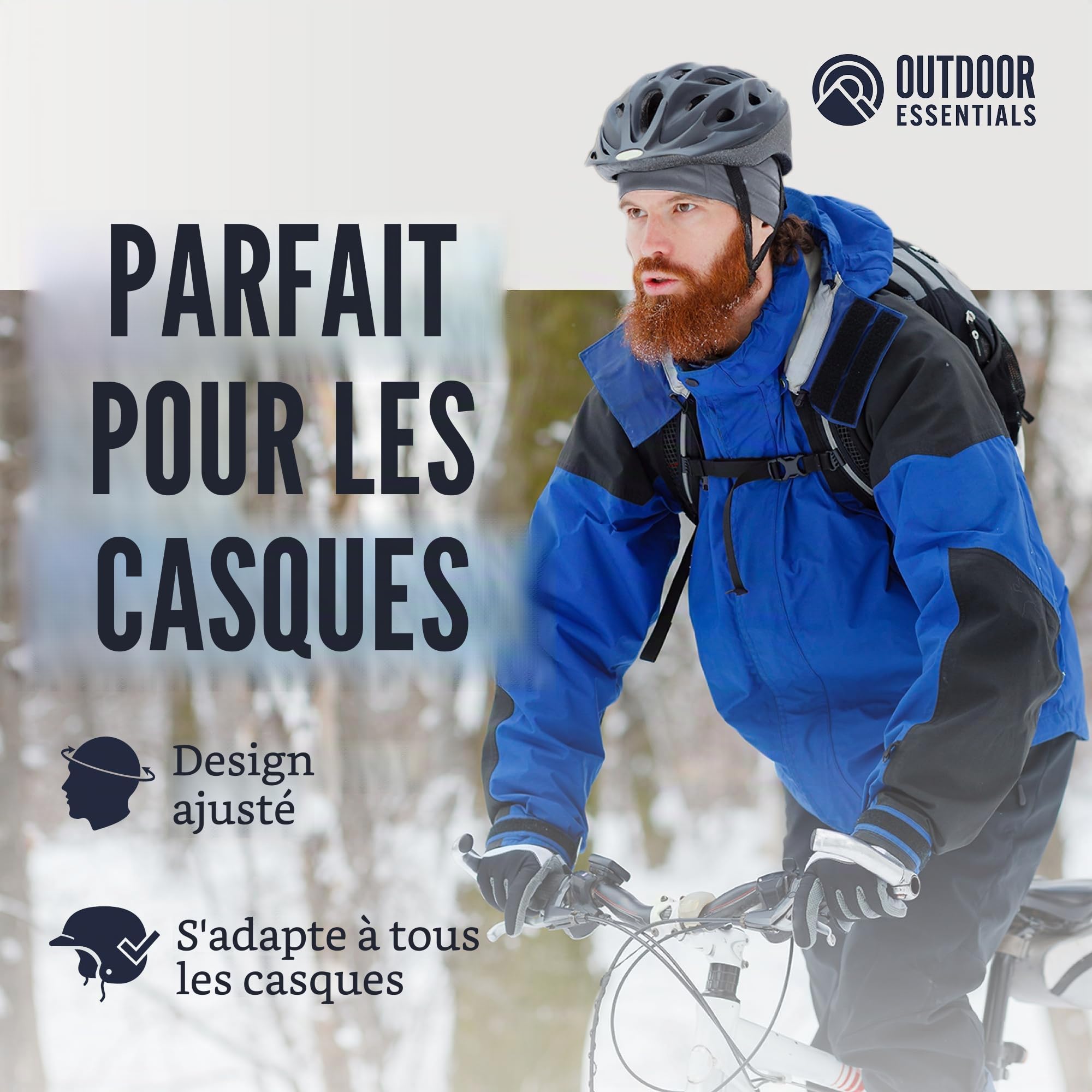 OutdoorEssentials Doublure de Casque et Chapeau de Course Skull Cap pour Hommes