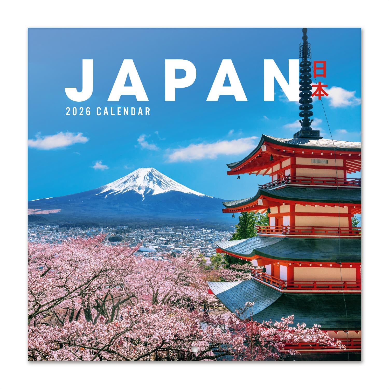 Japan Wall Calendar 2026 12" x 12" FSC® Plastic Free - Starts Week On Sunday | Family Planner Travel Calendar 2026