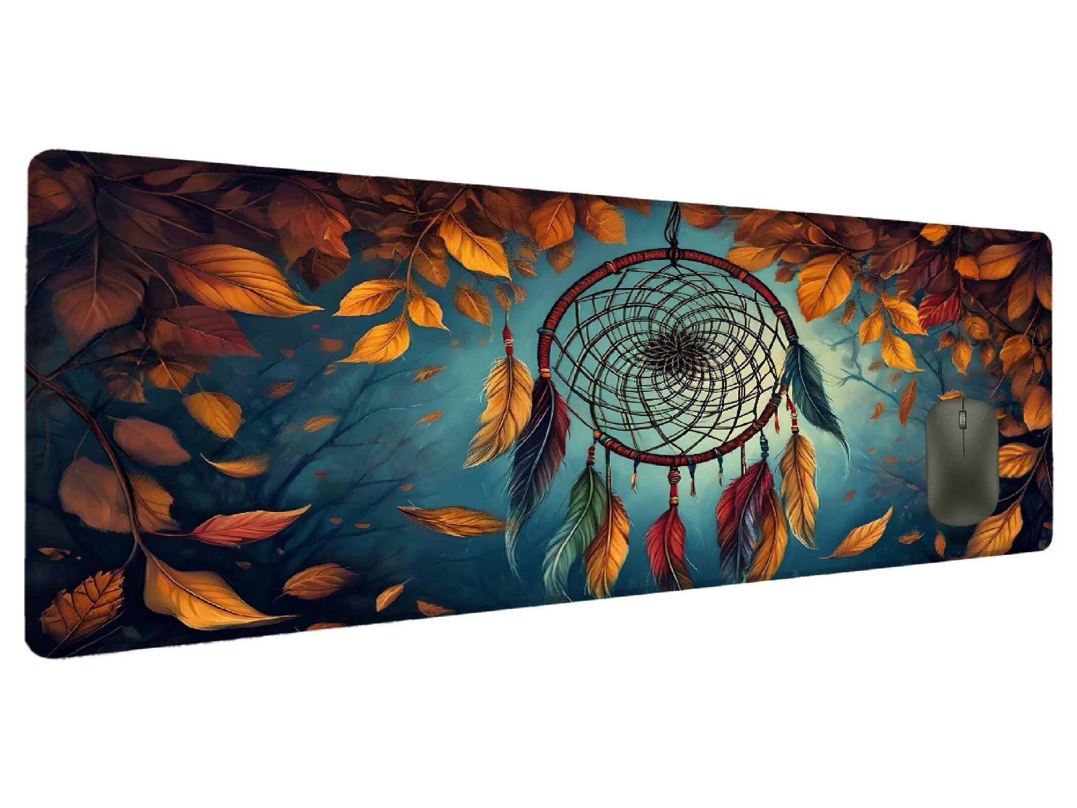 Podkładka pod mysz łapacz snów XXL fabryczna podkładka pod mysz 1500 x 800 mm, podkładka pod mysz na biurko trwała wodoodporna antypoślizgowa guma, duża podkładka pod mysz akcesoria do gier biurowe