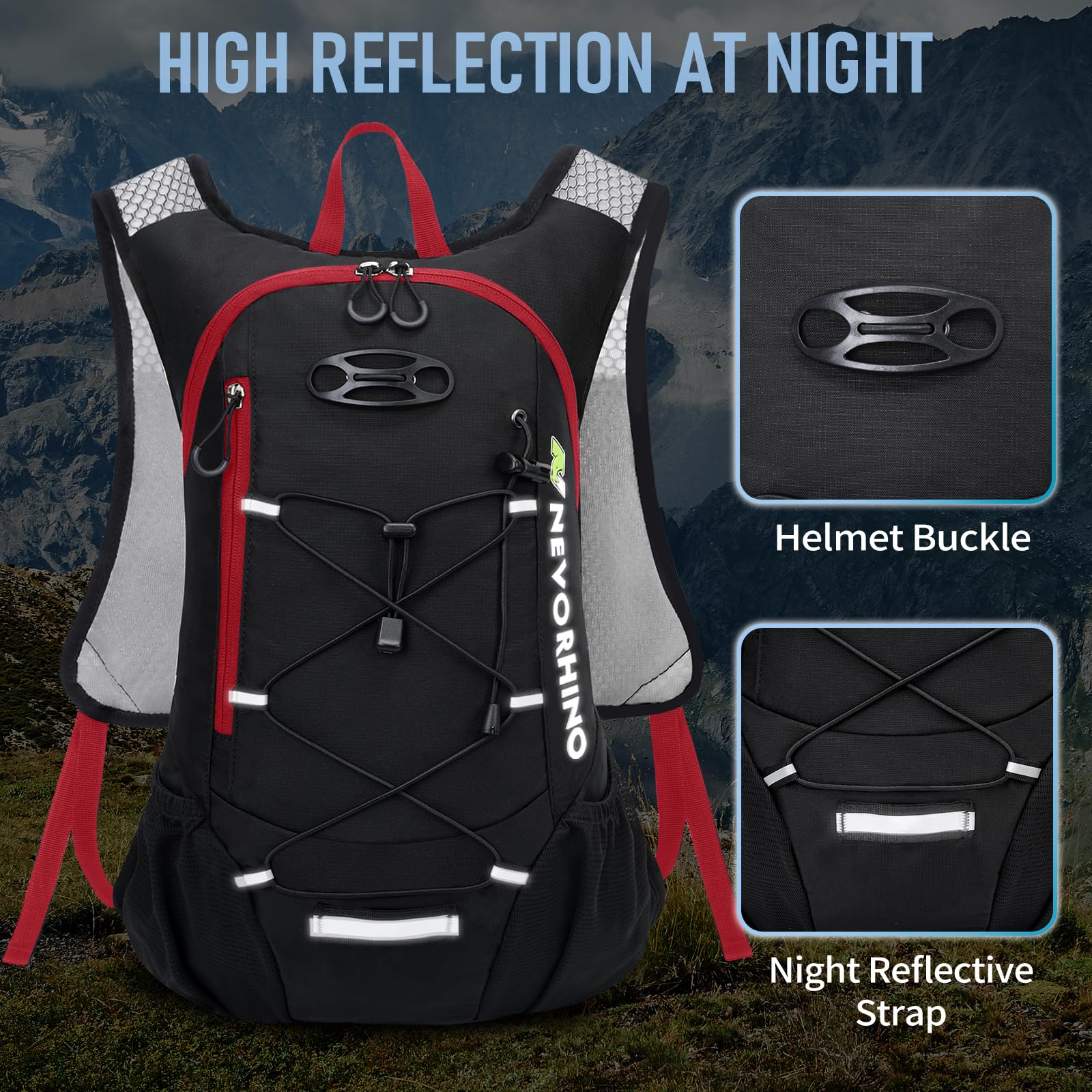 Mochila de hidratación ligera, mochila para correr con vejiga de agua de 2 litros, mochila de agua hidráulica para ciclismo, senderismo, rave para hombres y mujeres