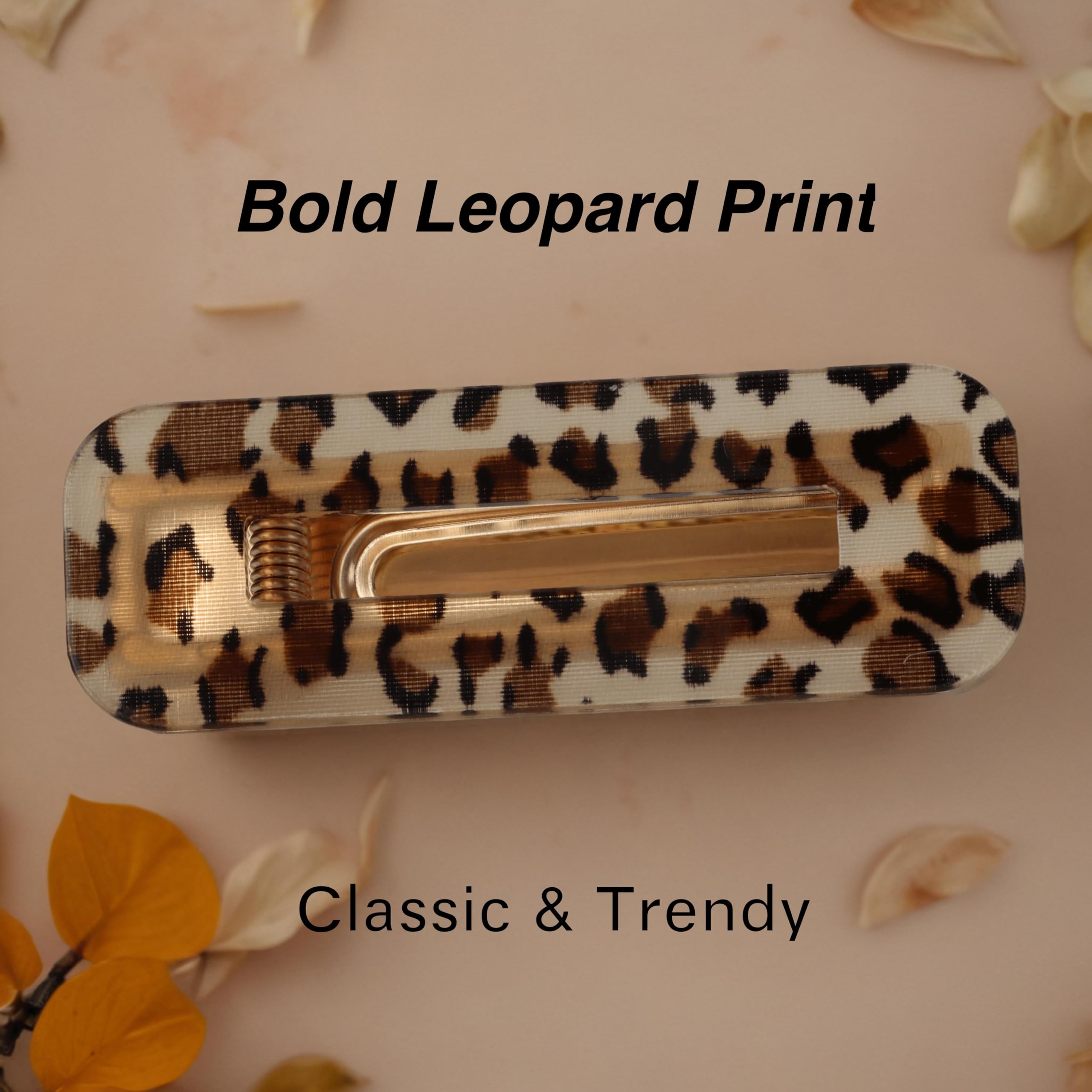 Amazon.com : Fosrisix Pack Resin Leopard Print Hair Clips 