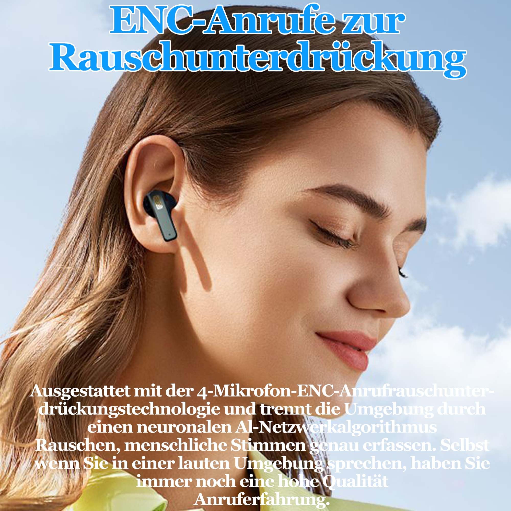 Auriculares in-ear Bluetooth, caja de carga inteligente con pantalla táctil, gran pantalla con cancelación de ruido, auriculares deportivos para juegos, dormir, auriculares de alta fidelidad, varios