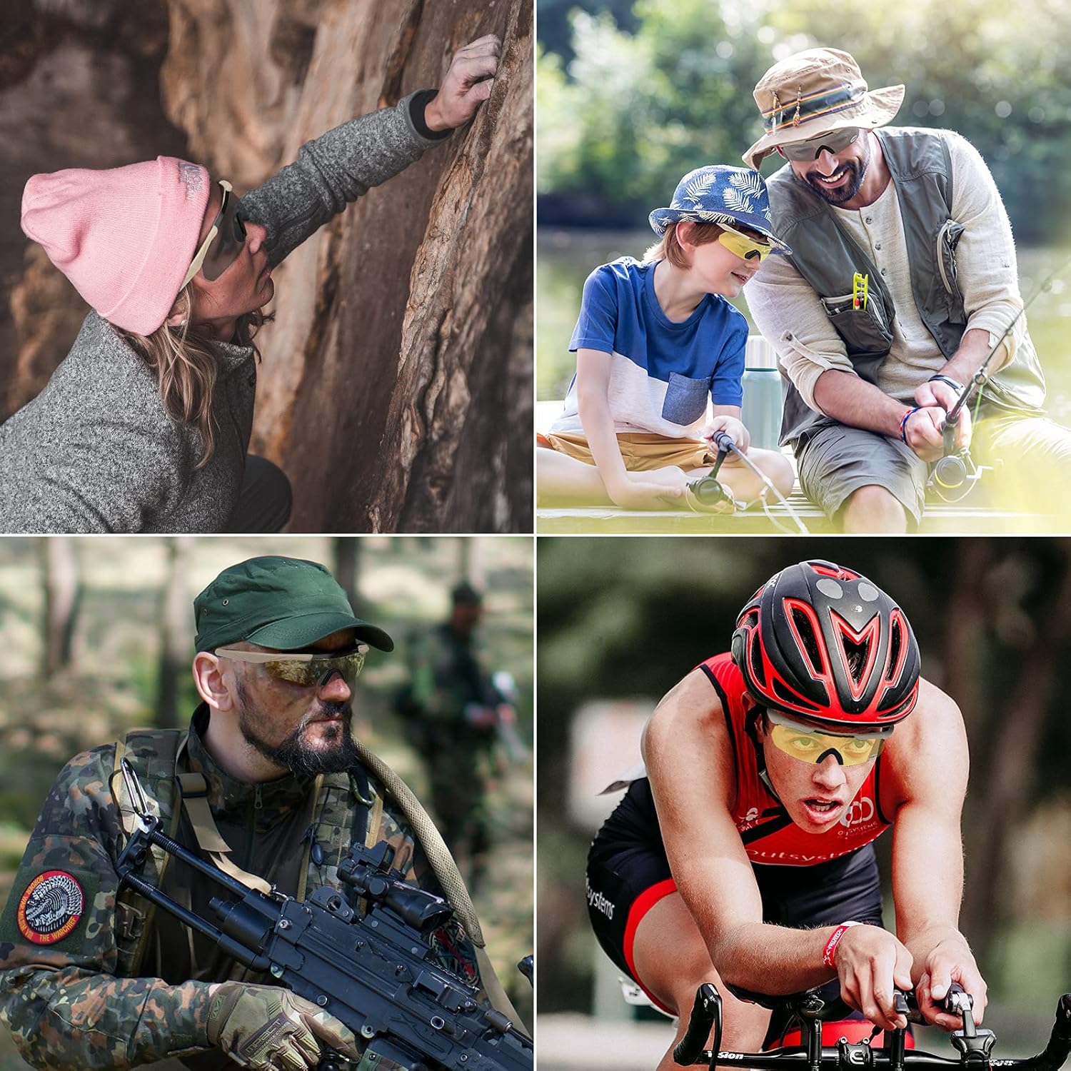 xaegistac Tactical Shooting Glasses with 3 Interchangeable Lens High Impact Eye Protection - Image 7