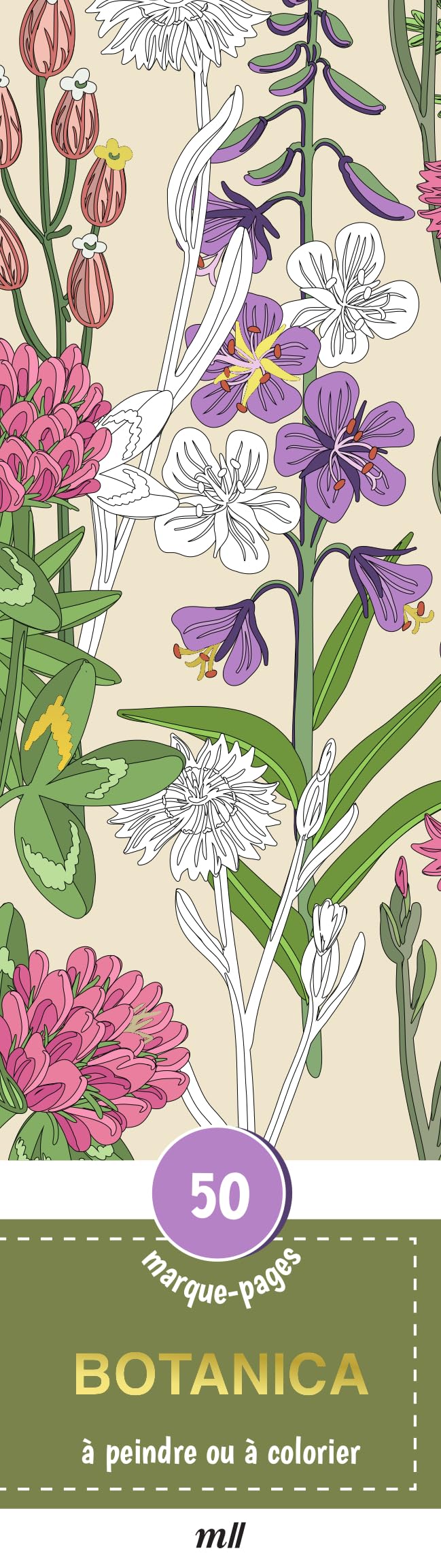 Botanica: 50 marque-pages à peindre ou à colorier