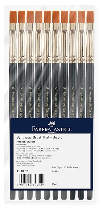 Faber-Castell Paint Brush - Synth Hair Flat Size 5 PCK-10