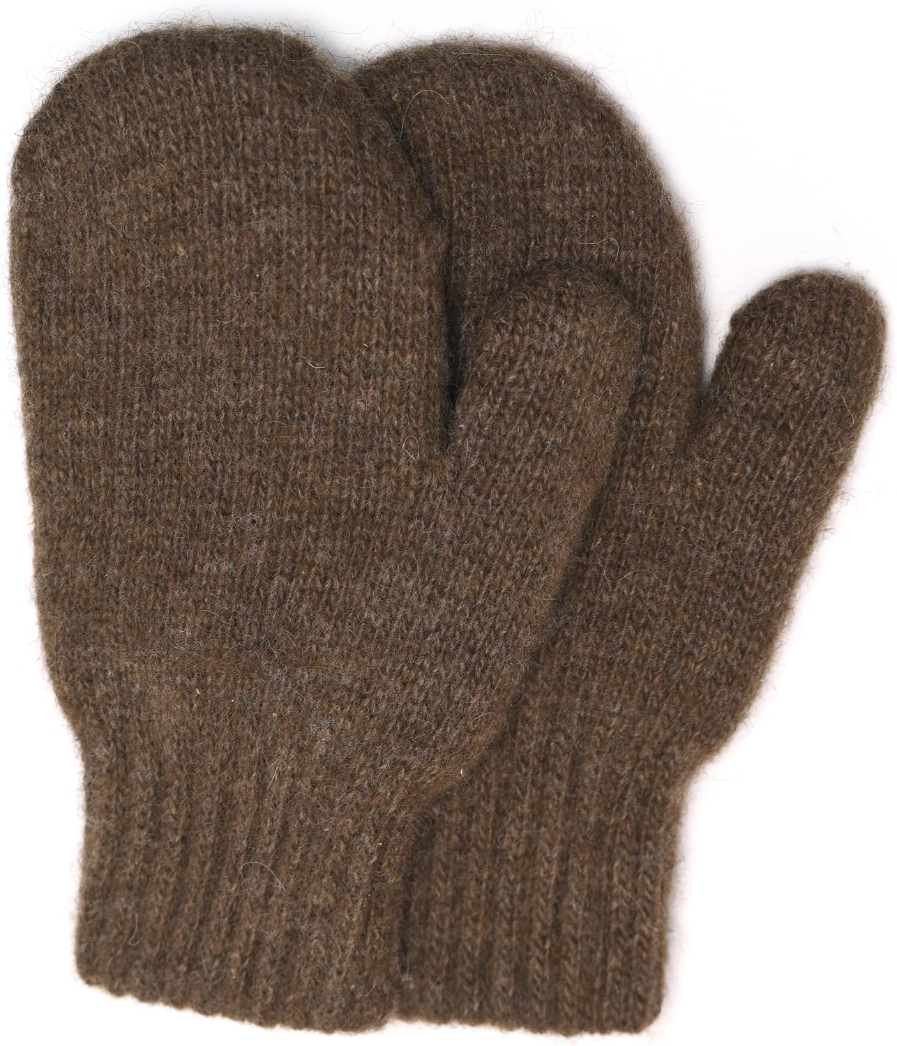 KIDS 100% Organic Wool Mittens, Double-Layer of Natural Dye-Free Mongolian Sheep Wool, Warm Cozy, One pair