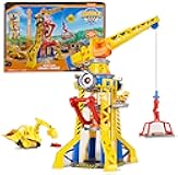 Bark Yard Crane Tower Playset with Action Figure, Toy Bulldozer & Kinetic Build-It Play Sand, PAW Patrol Kids Toys for Boys & Girls 3+