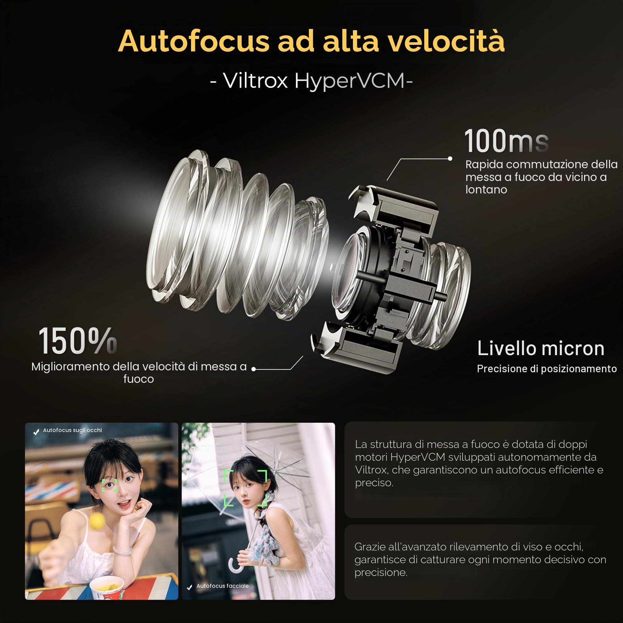 VILTROX Obiettivo AF 50mm F1.4 Pro per fotocamera Sony FE Full Frame Auto Focus Prime Lens