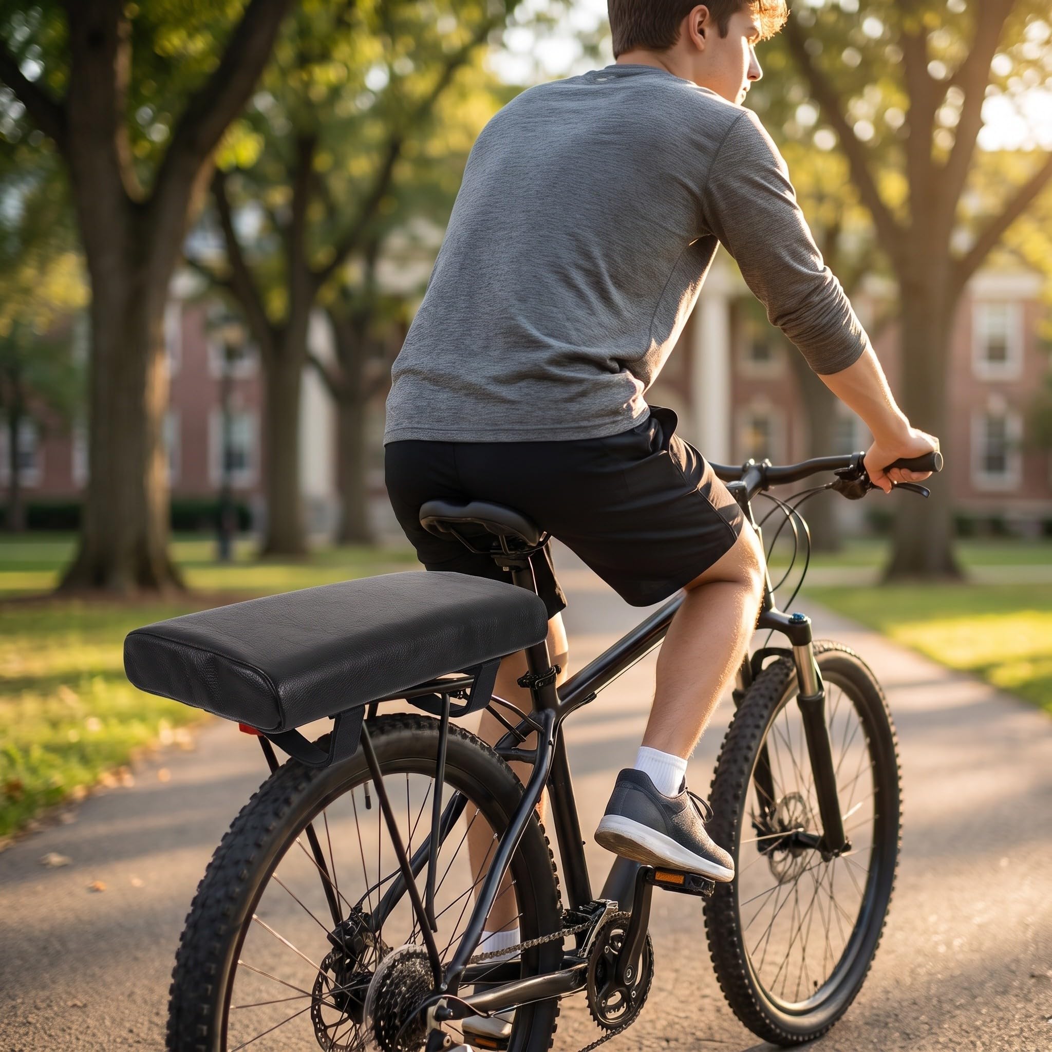 OSALADI Poduszka na siodełko rowerowe Bike Manned, gruba, wodoodporna,