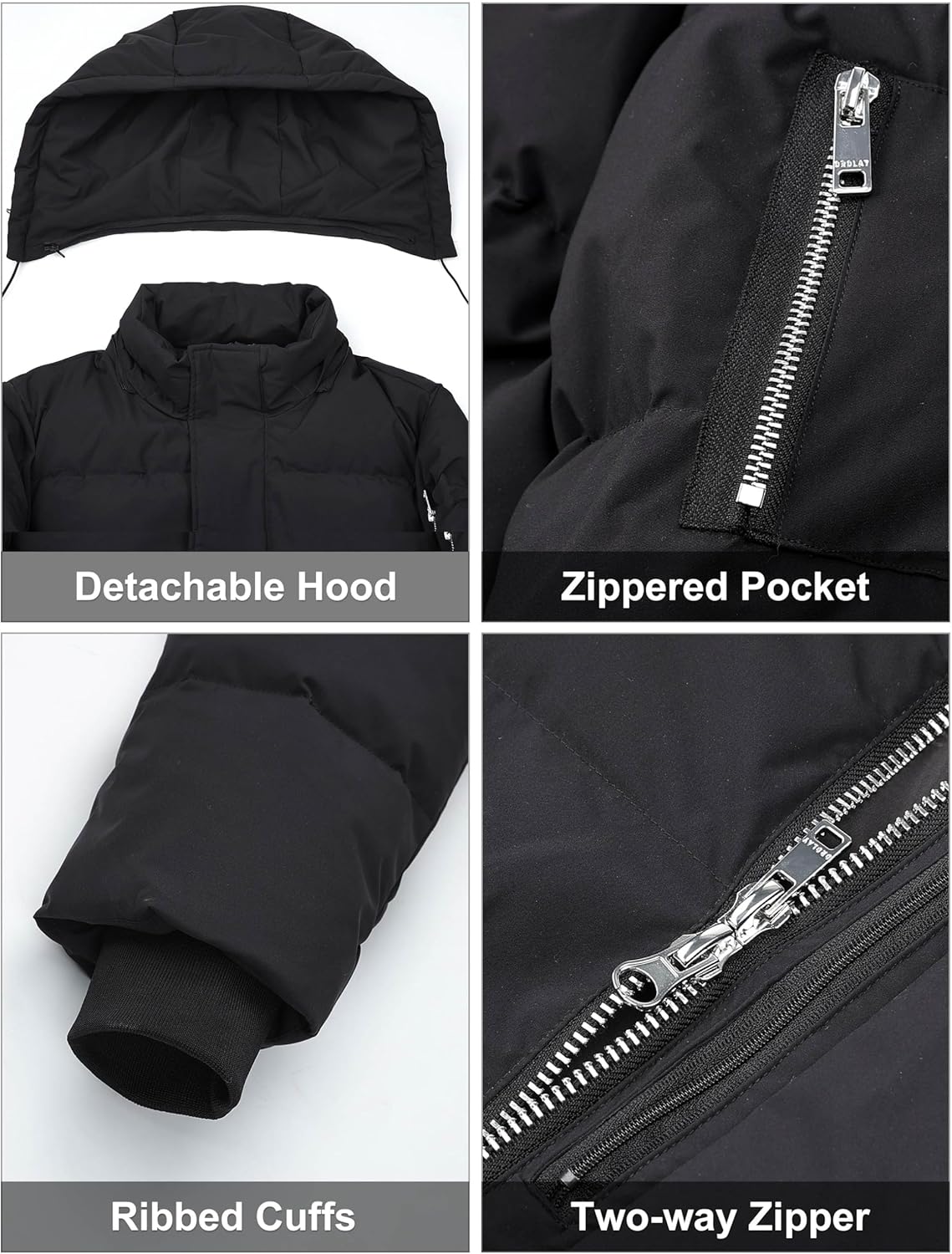 Orolay Men’s Thickened Down Jacket Winter Warm Down Coat - Image 6