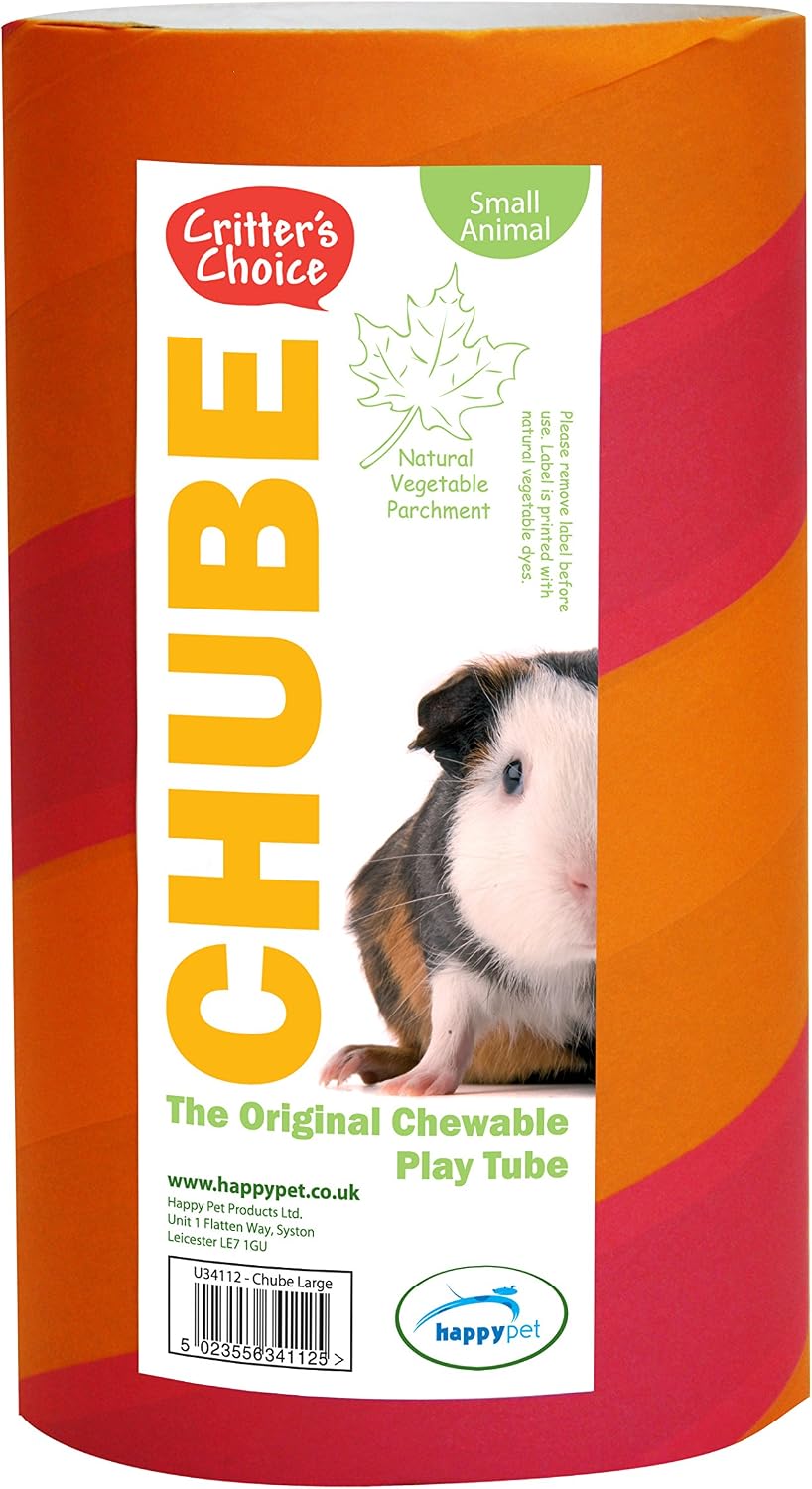 Critter's Choice Chube Original Chewable Play Tube, Natural Vegetable Parchment, Small Breeds, Large