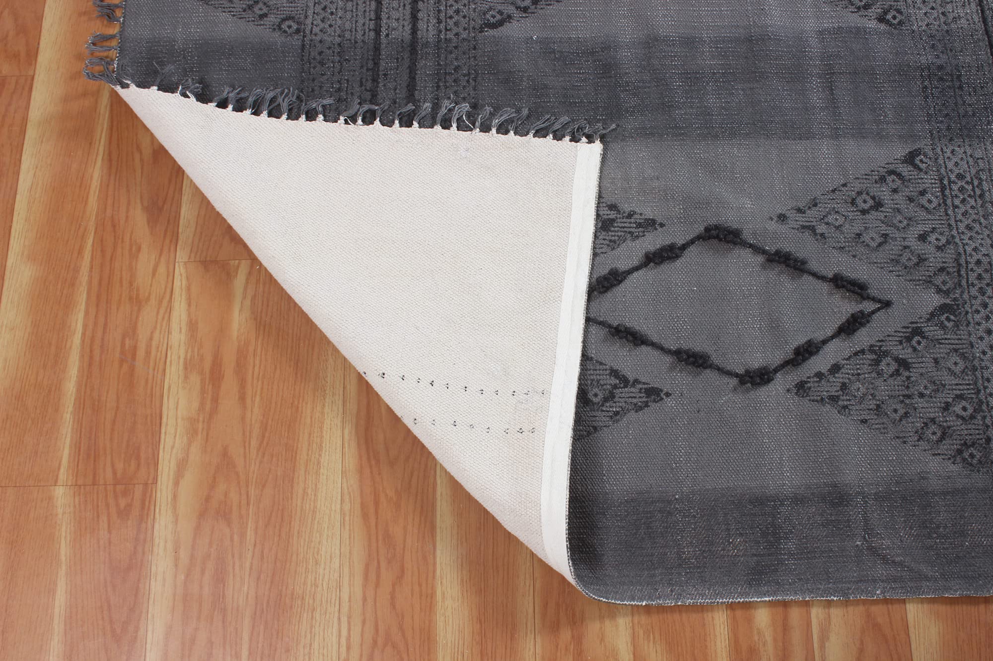 Kelim-Läufer, 6,6 x 40,6 cm, Flachgewebe, Boho-Stil, 0,48 cm, leicht waschbarer Baumwollteppich, für drinnen und draußen, Läufer, Teppiche für Flure, Treppen, Korridore