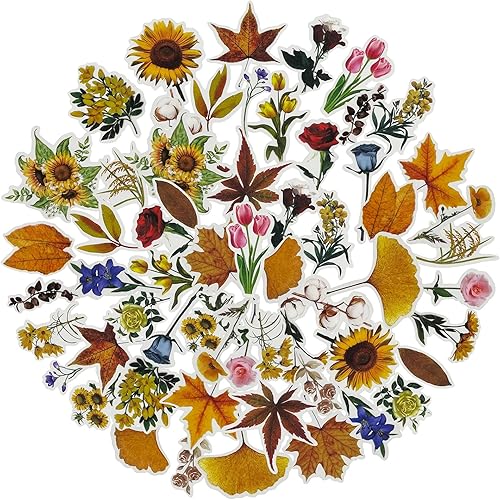 Calcomanías vintage de hortensias azules y moradas, 60 unidades, decorativas, retro, adhesivas, acuarelas, estéticas, para manualidades, diario de