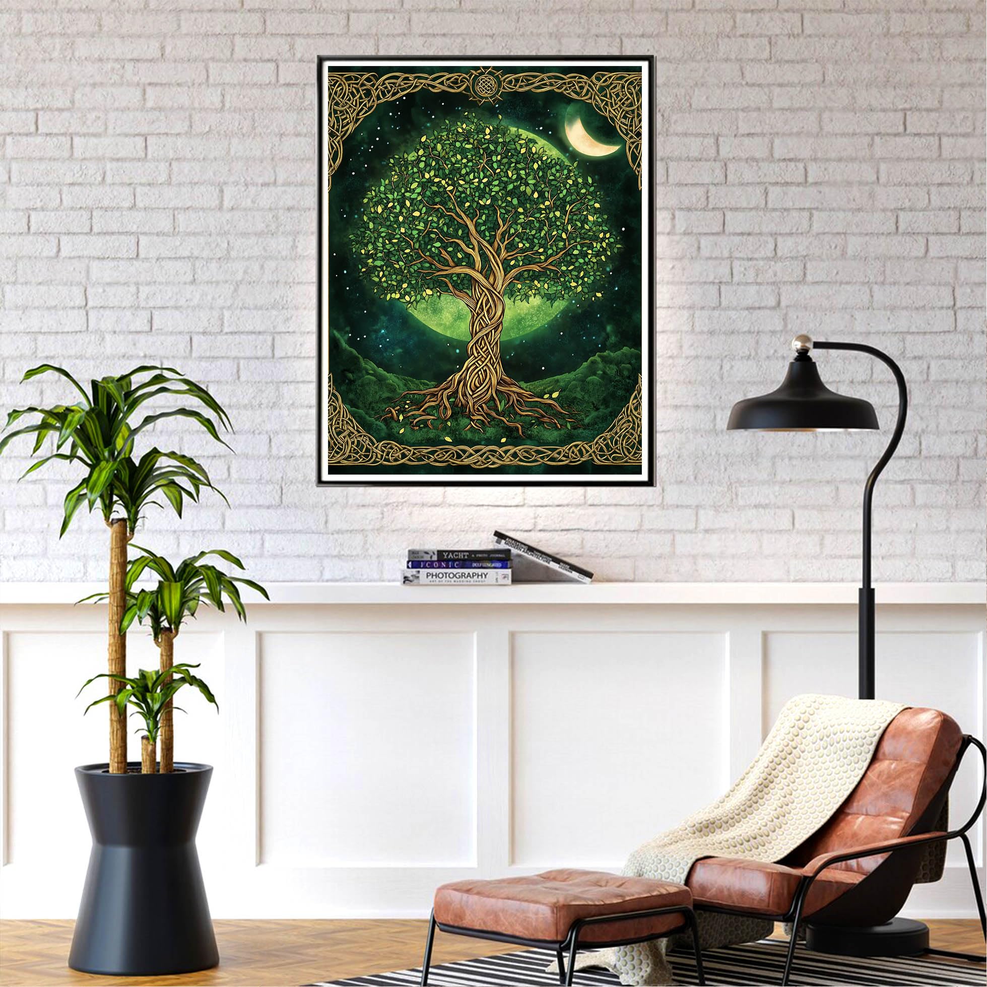 MOMAKA 5D Diamond Painting Kits Arbre De Vie, Diamant Peinture Kits Point De Croix Broderie Lune, Kits Diamant Arts Craft Cross Embroidery Pour La Décoration Murale à Domicile 30x40cm MOMAKA 5D Diamond Painting Kits Arbre De Vie, Diamant Peinture Kits Point De Croix Broderie Lune, Kits Diamant Arts Craft Cross Embroidery Pour La Décoration Murale à Domicile 30x40cm