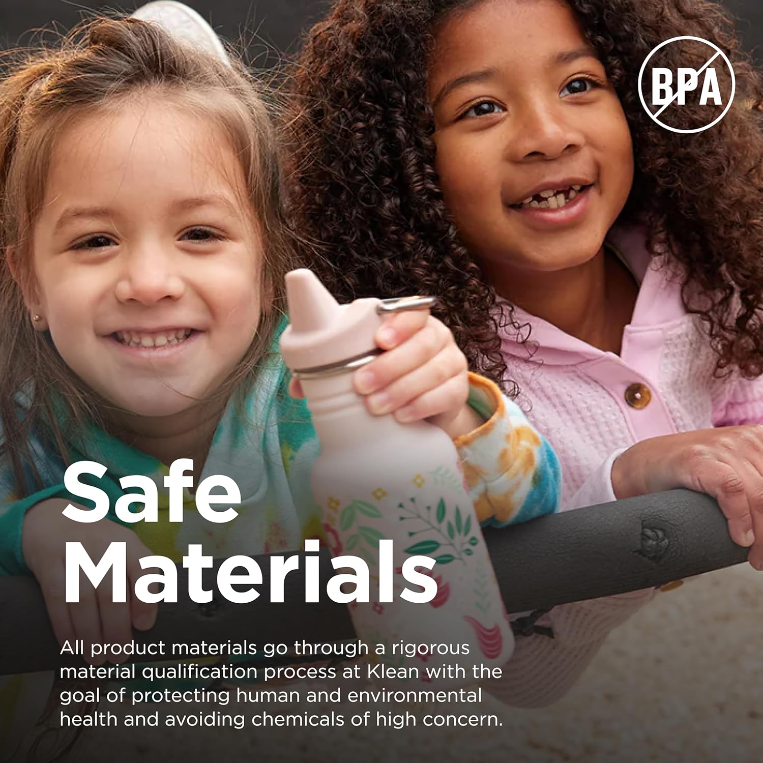 Klean Kanteen 12 oz Classic Kid's Sippy Bottle - For Little Hands - With Dust Cover & Attachable Loop - Durable, BPA-Free, Stainless Steel Material - Fits Interchangeable Caps - Rainbows - Image 6