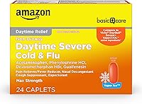 Vista 1 de Yaxa Basic Care Cápsulas diurnas para aliviar el resfriado y la gripe, medicamentos para los síntomas del resfriado severo y la gripe como dolor