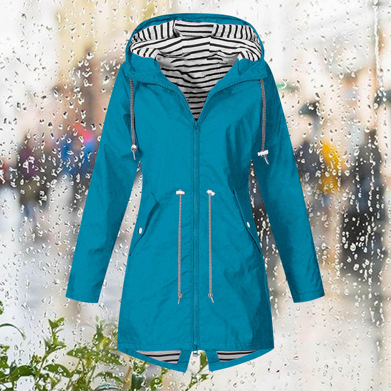 Giacca Outdoor Donna Leggera Con Cappuccio E Zip Giacche Trekking