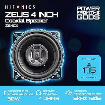 Amazon.com: Hifonics Zeus ZS4CX 4 Inch 2 Way 175W Car Audio