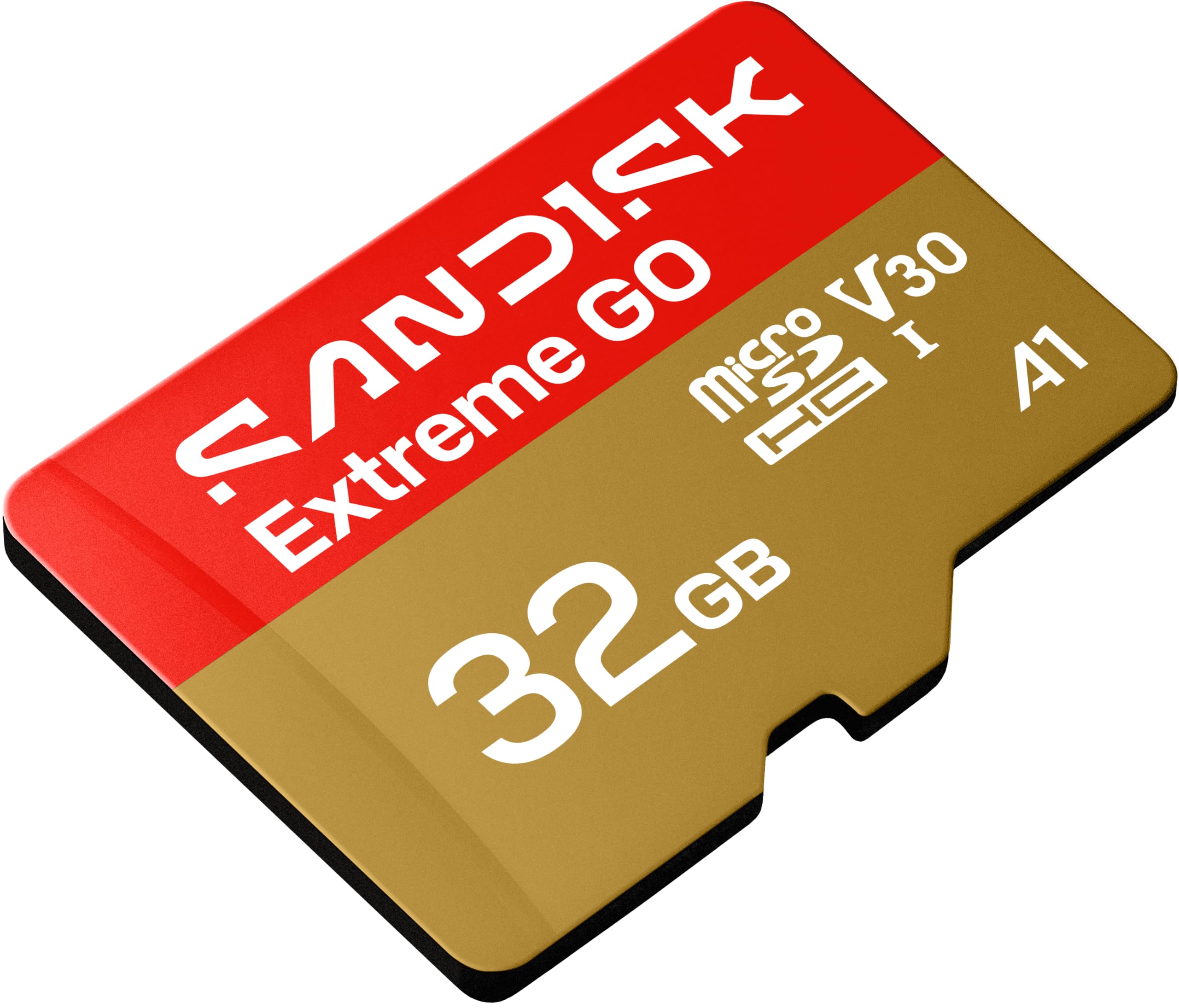 SANDISK Extreme GO - Tarjeta microSDXC UHS-I de 32 GB, 5K y 4K UHD, lectura de 100 MB/s, escritura de 60 MB/s, A2, U3, V30, alta velocidad para Android, cámara de acción y juegos