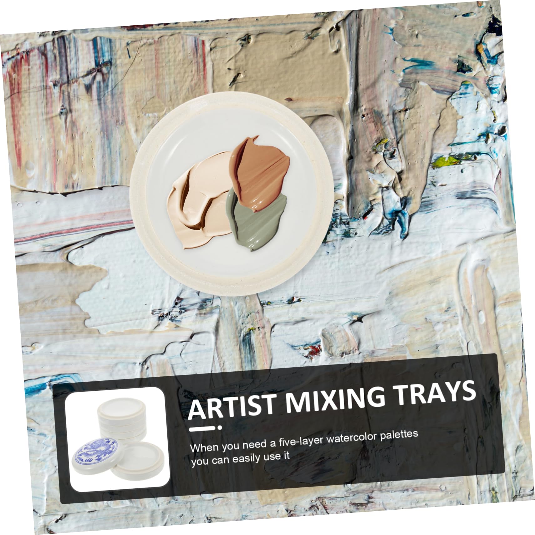 OSALADI Keramikpigmentschalen Lagigen Mischschalen Praktische Aquarellmischer Und Malen Multifunktionale DIY-aquarellmischer