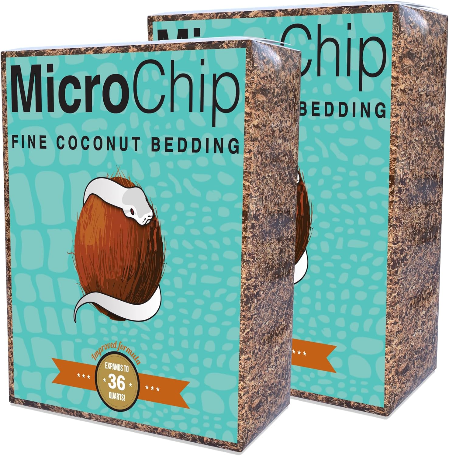 Microchip Coconut Substrate for Inverts and Reptiles Loose Fine Coconut Husk Chip Mix Reptile and Tarantula Bedding for Terrarium Floor (36 Quart)