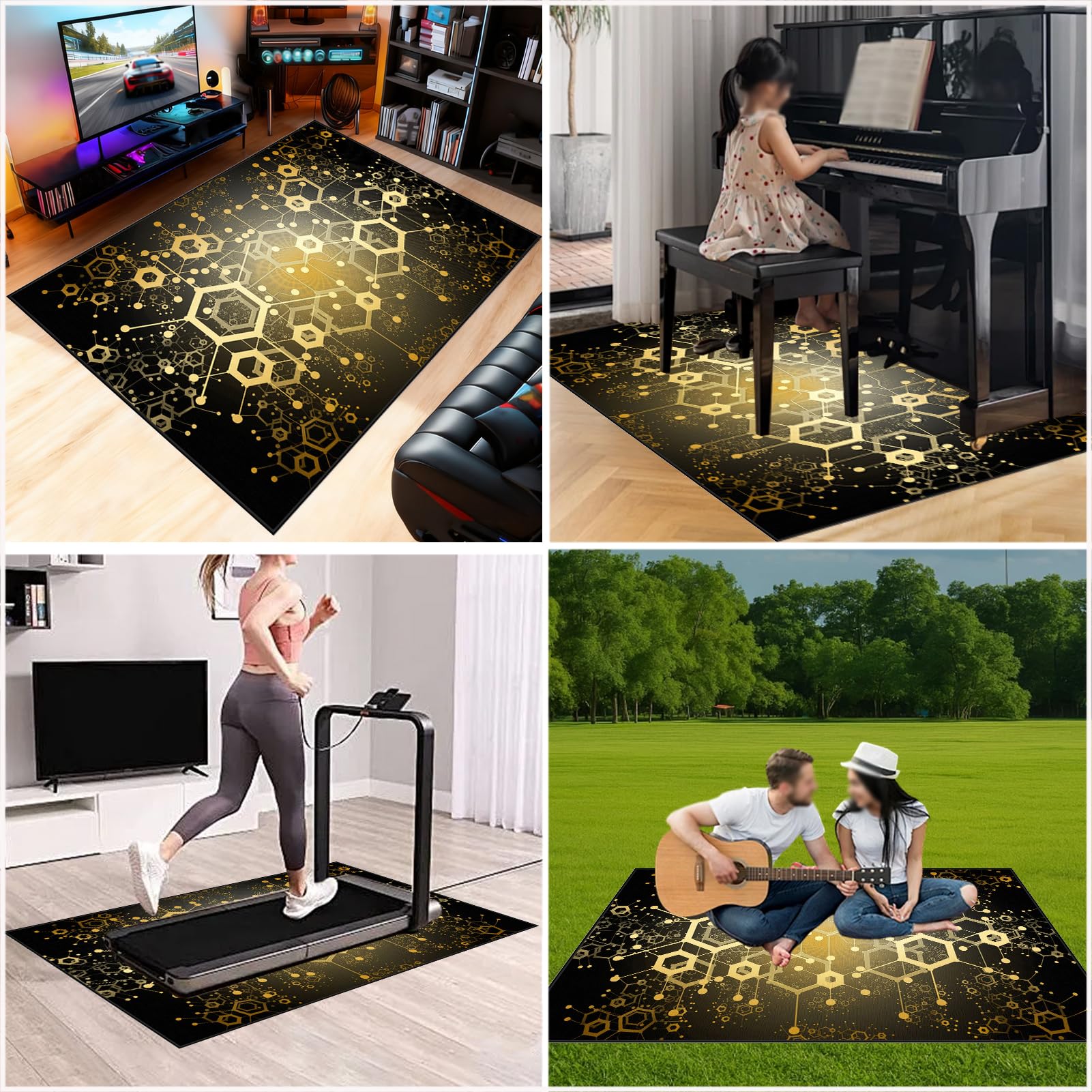 Mata dźwiękoszczelna 180 x 150 cm, mata dźwiękoszczelna, prostokątna, perkusyjna, profesjonalny prostokątny, elektroniczny zestaw perkusyjny do werbla basowego i innych mat instrumentów