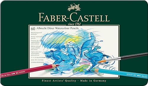 Miniatura 2 de Faber Castell 117560 Albrecht Dura - Lápices de acuarela 60 colores lata incluida