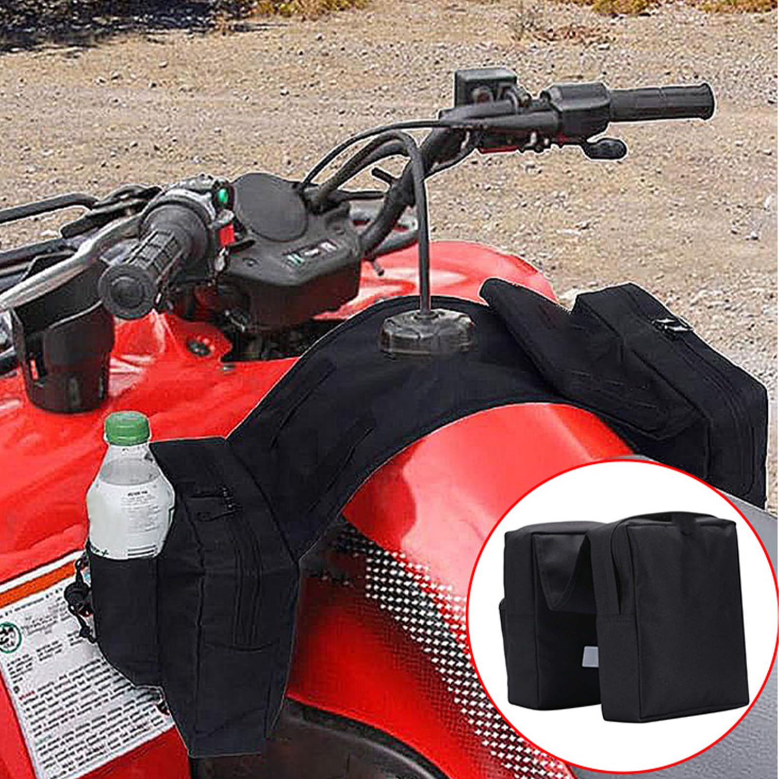 Générique Sacoches Latérales Moto | Réservoir Moto étanche pour Cargo ATV,Sac de Réservoir pour Quad,pour Sports de Plein Air Hommes Téléphone Bagages Motoneige
