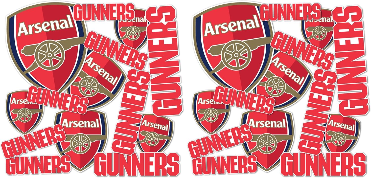 Desert Cactus Arsenal FC Sticker Gunners Decal Vinyl English Football Soccer Premier League Laptop Water Bottle Car Scrapbook (Type 1-2) (Pack of 2)