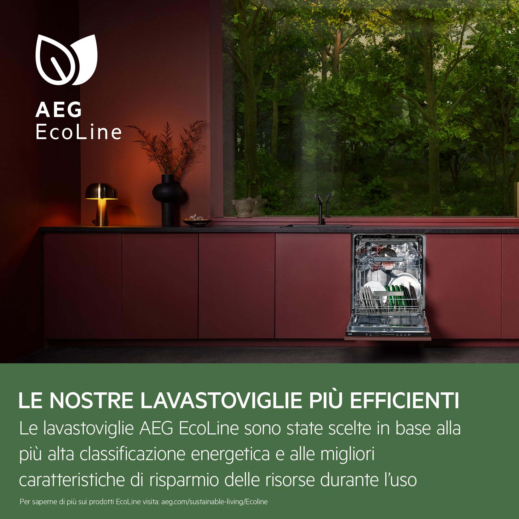 AEG FSE76727P Lavastoviglie Da Incasso 60 cm, Serie 7000, GlassCare, Lavastoviglie Integrata Totale, Classe A, 14 coperti, Vassoio MaxiFlex, Mulinello ProClean, Beam on Floor