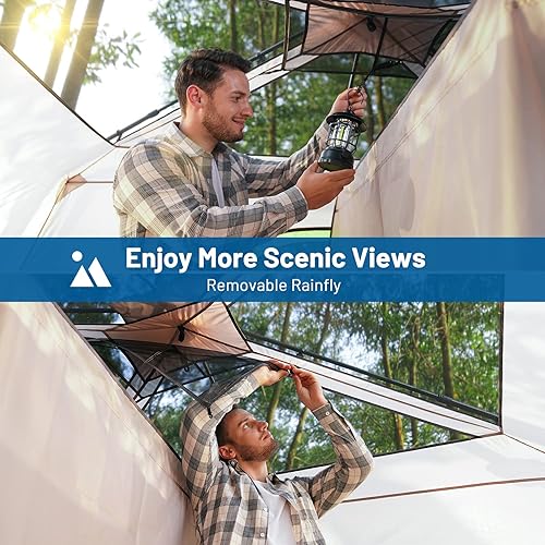 Miniatura 5 de BEYONDHOME Tienda de campaña instantánea para 8 personas10 personas, instalación en 60 segundos con lluvia y resistente al viento con bolsa de