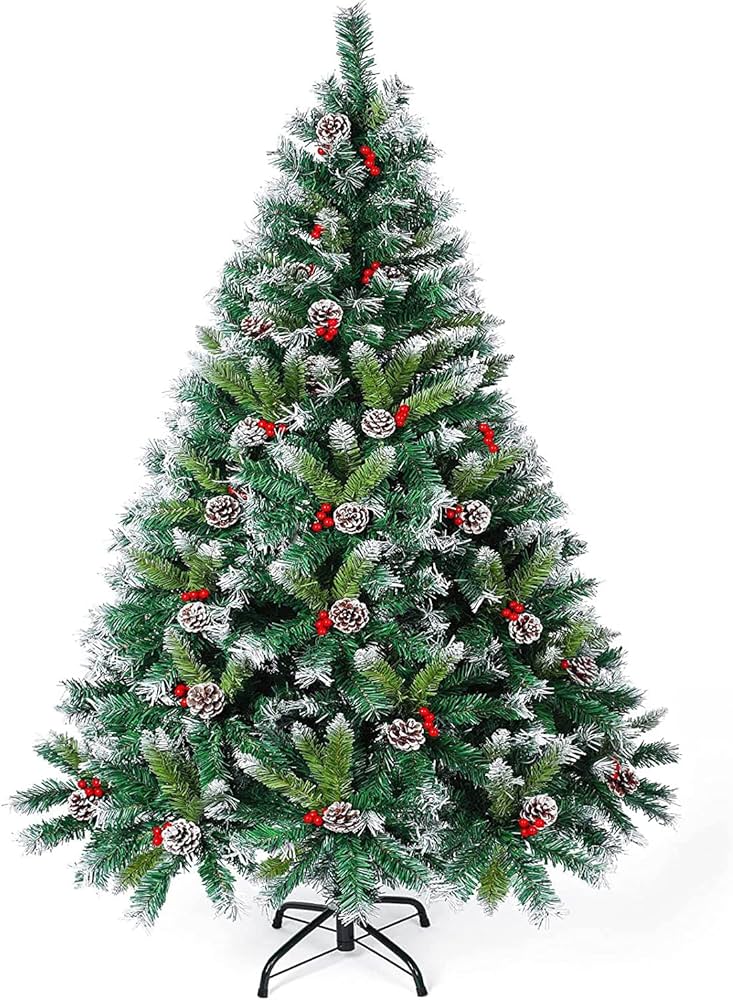 クリスマスツリー　180㎝　葉先が雪化粧　松ぼっくり　LED クリスマスツリー180㎝葉先が雪化粧松ぼっくりLED