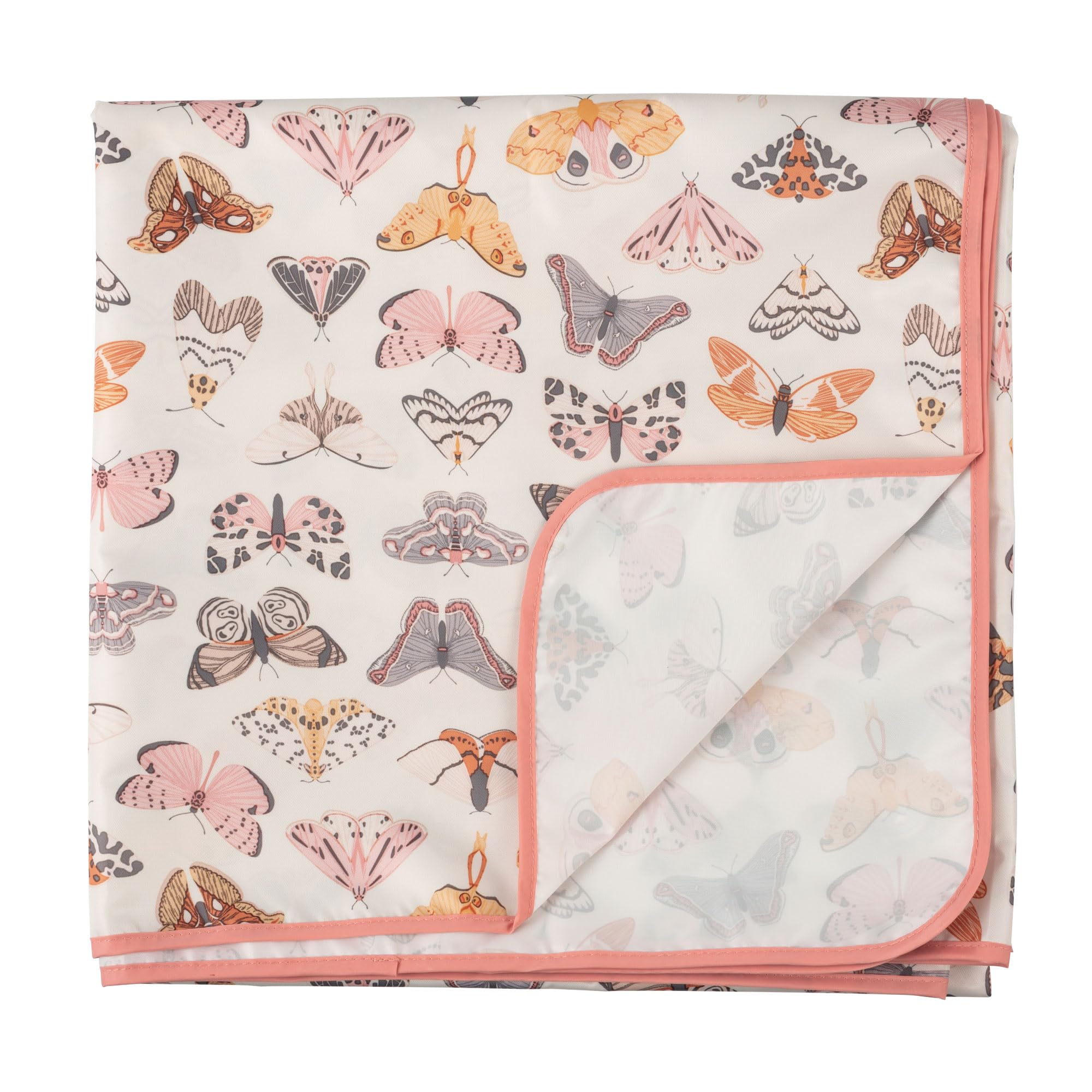 Tiny Twinkle Splat Mat for Under High Chair or Table | 51" x 51" Waterproof & Mess-Proof High Chair Mat for Baby, Machine Washable for Mealtime or Art