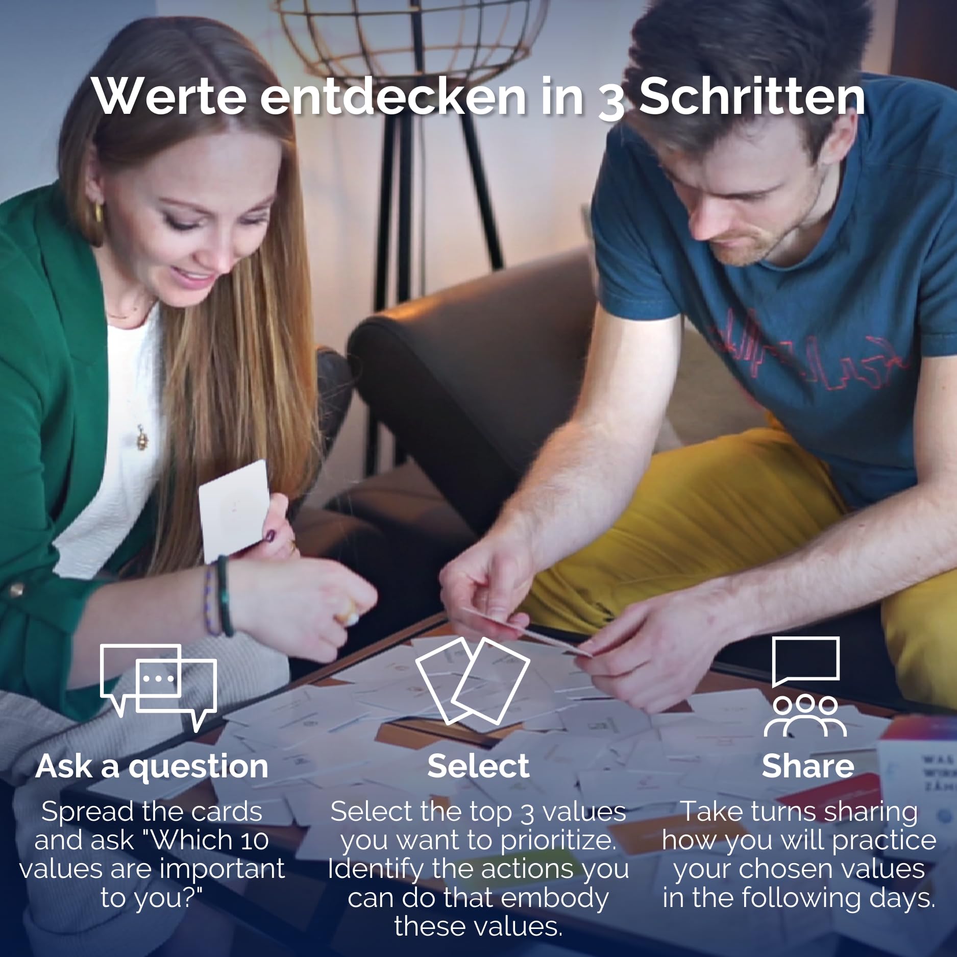 metaFox "Was wirklich zählt!" - 80 Wertekarten für Coaching, Workshops & Therapie - Für Life Coaching, Act Therapy Cards, Personal Values Cards und Therapy Tool