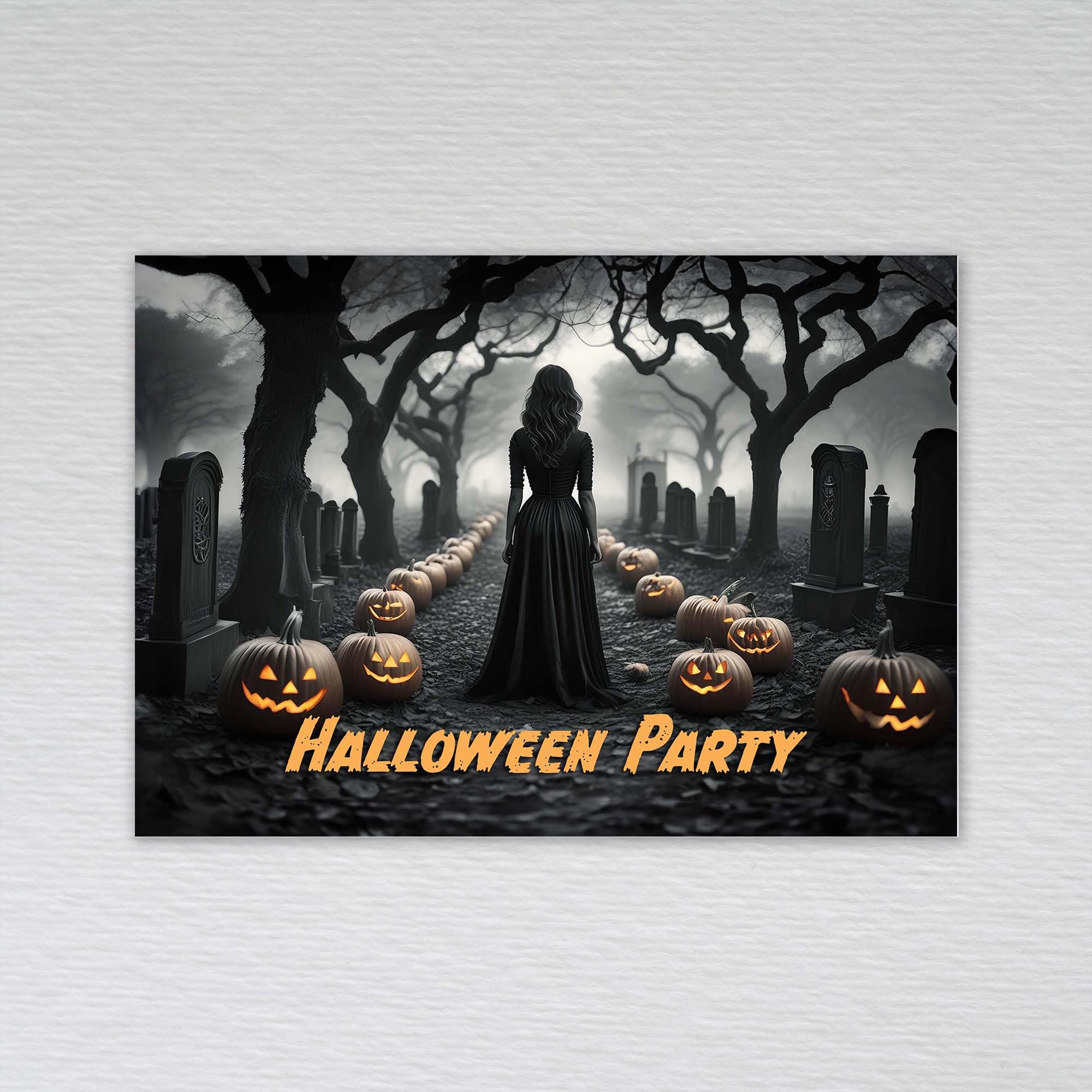 Halloween Invitations for Adults Halloween Party Invitations: Woman in Black Halloween Invites (Pack of 20 without Envelopes)