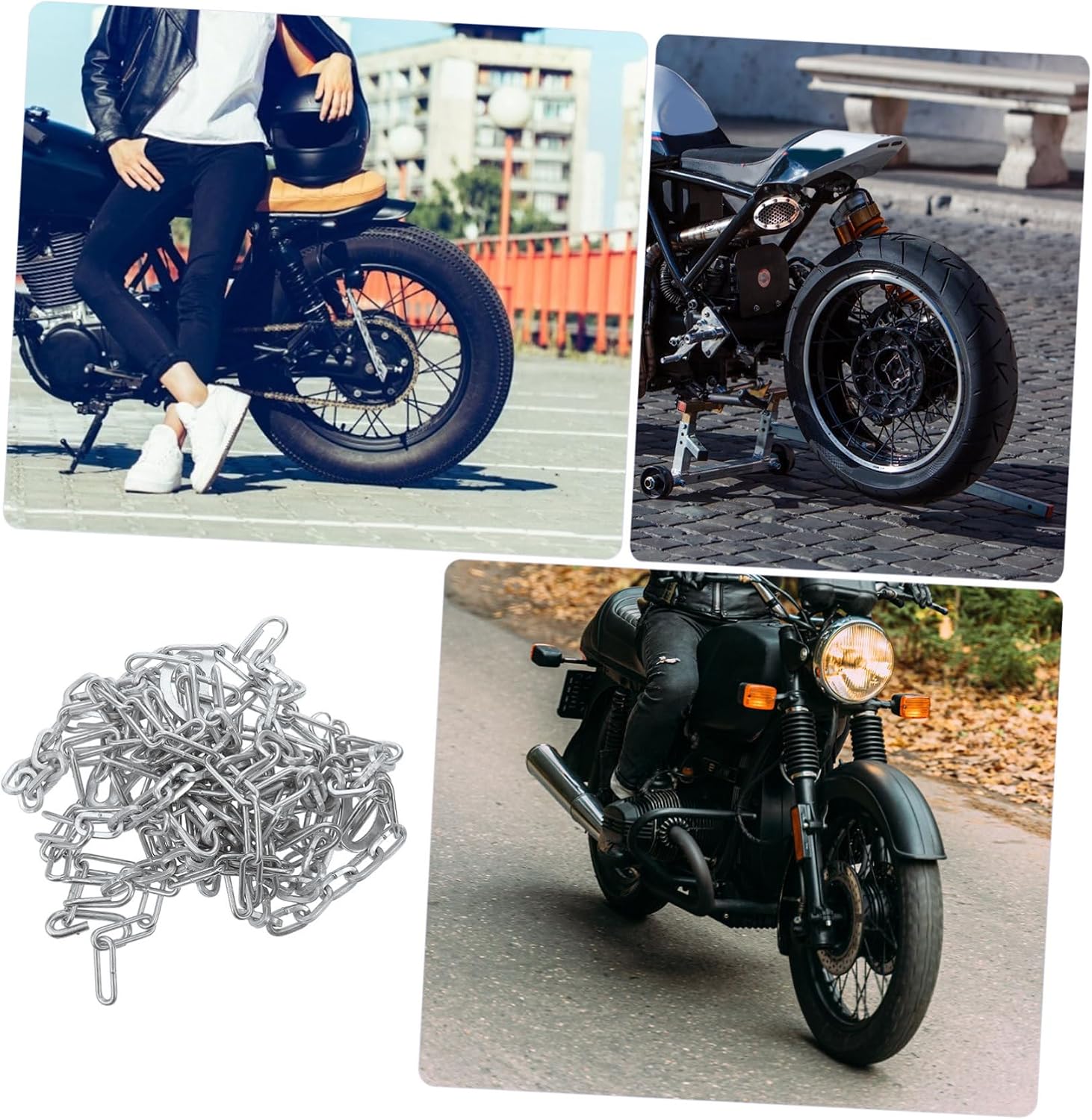 Skid Tire Chain for Electric Bikes Scooters and Motorcycles Durable Snow Tire Chain for Enhanced Safety Snowy and Terrains Versatile Emergency Wheel Chain