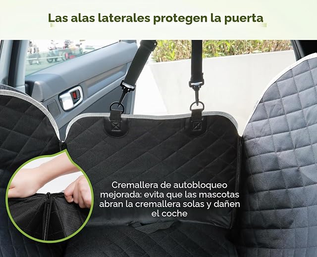 Foto 6 de 8 de Pecute Funda Perros Coche, Funda de Asiento para Perros Impermeable y Resistente