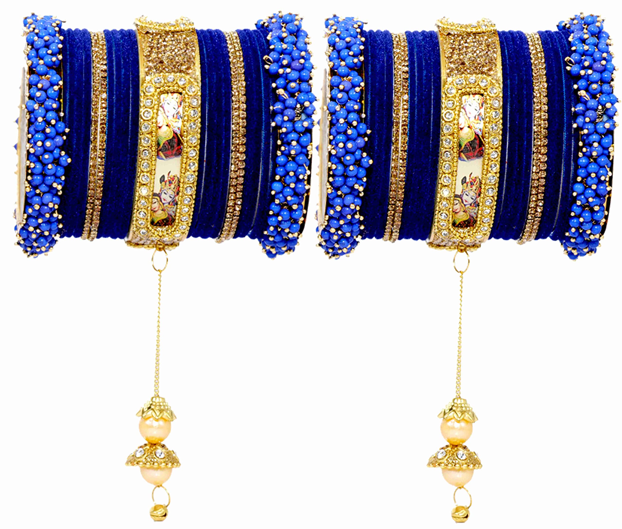 See full amazon price history chart for NMII Non-Precious Metal,Base Metal with Radha Krishna Latkan Zircon Gemstone Or Pearl and Velvet worked Glossy Finished Bangle Set For Women and Girls,(Royal Blue-2.4),Pack Of 46 Bangle Set NMII Non-Precious Metal,Base Metal with Radha Krishna Latkan Zircon Gemstone Or Pearl and Velvet worked Glossy Finished Bangle Set For Women and Girls,(Royal Blue-2.4),Pack Of 46 Bangle Set (B0B5TS3HRZ) Amazon Price History, Amazon Price Tracker