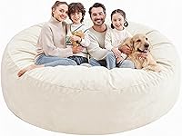 Vista 59 de Silla de Puf de 3 pies, Sillas de Puf Cómodas con Relleno de Espuma Viscoelástica, Sofá de Puf Esponjoso con Funda de Terciopelo Holandés, Sillas