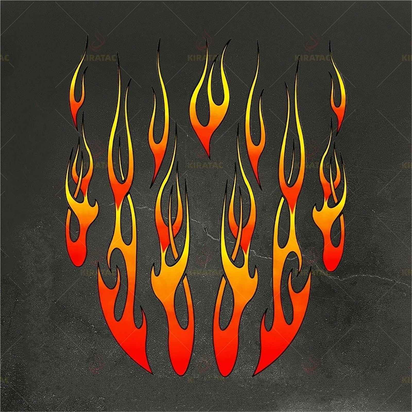 1Set Cool Flame Motorcycle Stickers, Waterproof Decals for Helmet, Fairing, Fuel Tank, Windshield Universal Decoration