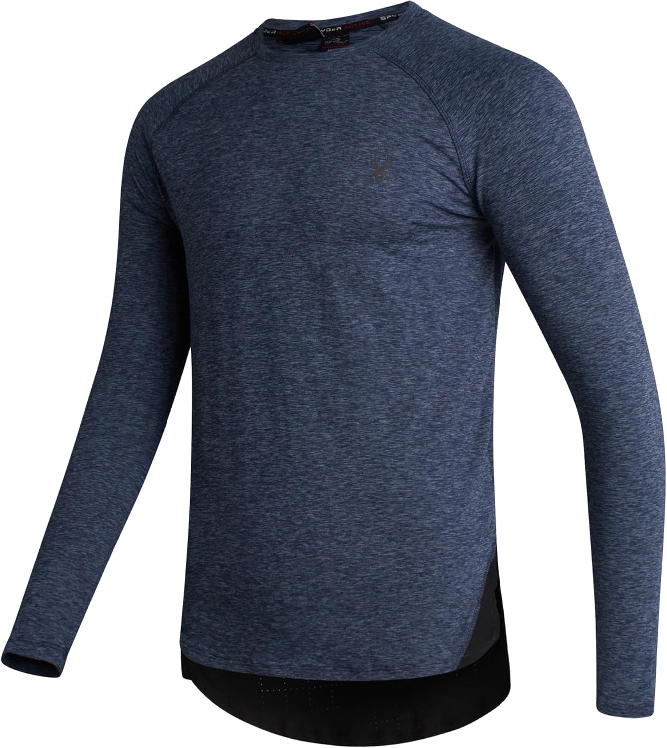 Spyder Mens Athletic Shirts - Sueded Crewneck Soft Fleece Lined Long Sleeve - Active Performance Workout Shirts for Men