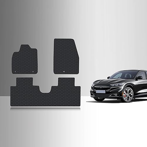 TOUGHPRO Juego de accesorios de alfombrillas (primera fila + 2da fila) compatibles con Ford Mustang Mach E para todo tipo de clima, resistentes