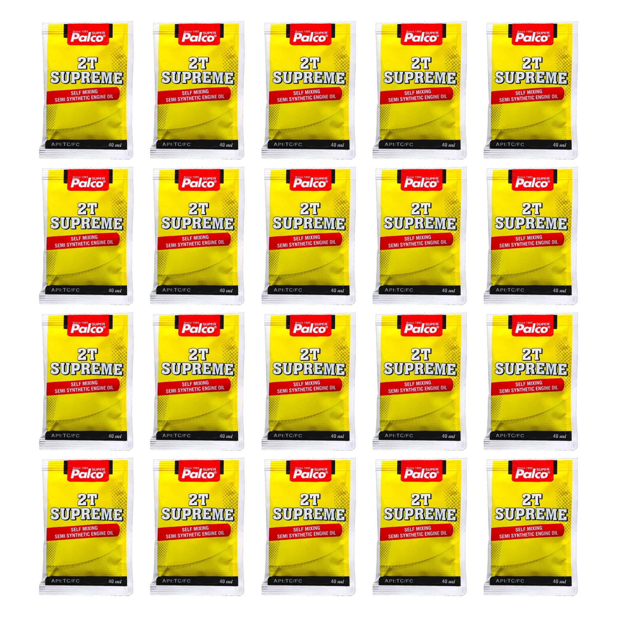 PALCO 2T-SUPREME Engine Oil 40ml Pouch | API: TC, JASO: FC | Small Packet Semi-Synthetic 2-Stroke Petrol Mix Additive for 2 Stroke Bike, Scooter, Scooty, Auto 3 Wheller (40ml X 20 Piece Pouch)-image-43