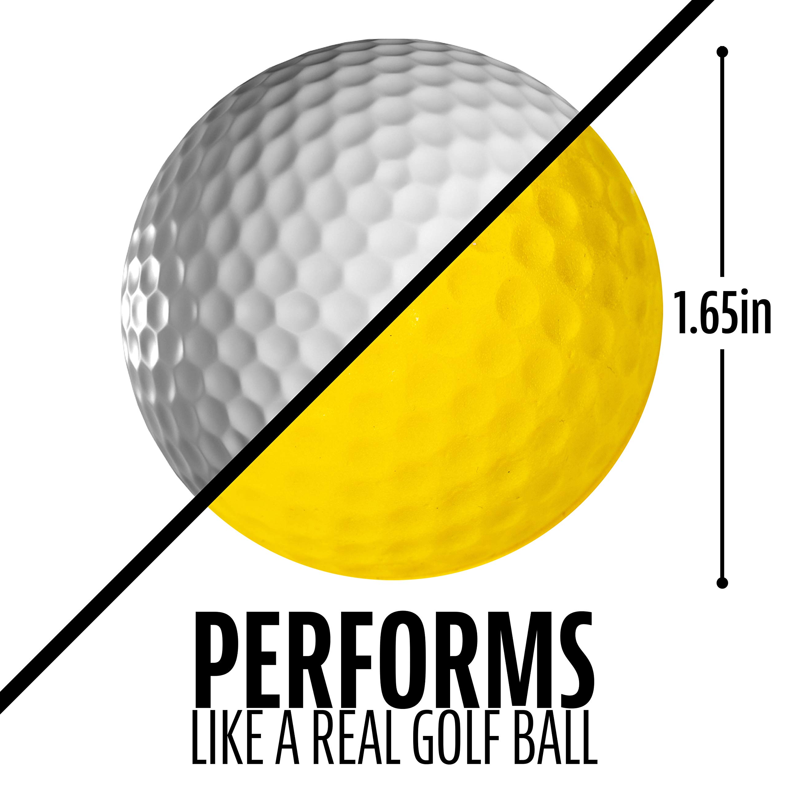 Franklin Sports Golfbälle – offizielle Größe – Indoor oder Outdoor Golf Training – eingeschränkter Ballkampf für Golf Praxis – 12 Stück – Hinterhof Training
