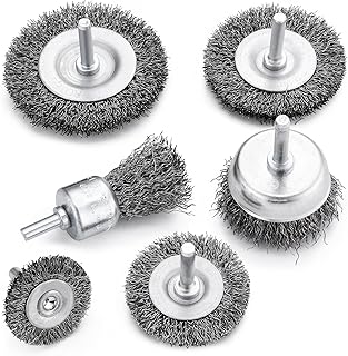 Sponsored Ad - TILAX Drill Wire Brush End Brush Set 6 Piece, Wire Brushes for Cleaning 1/4 Inch Arbor 0.012 inch Coarse Ca...