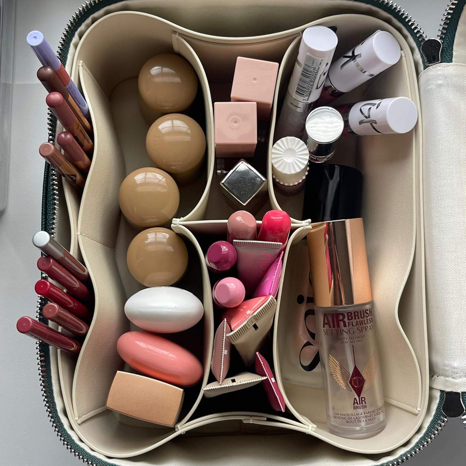 ETOILE - Vanity Case Ginger Brown - Stylish Travel Makeup Bag Organizer with Dividers - Image 3